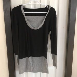 Long sleeved tunic with hood